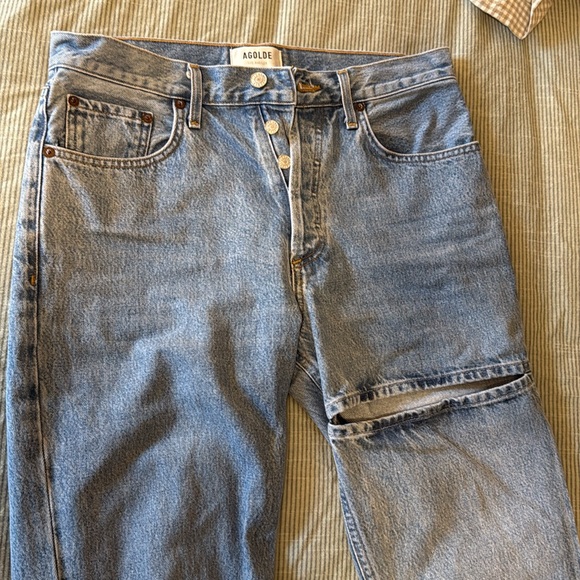 Agolde Lana Mid Rise Straight Slice - Picture 5 of 13